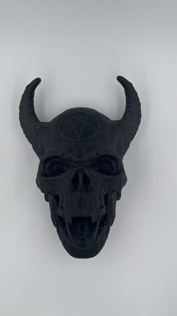 Devil Demon Skull Wall Hang Prop - Gothic Home Decor Wall Display Piece