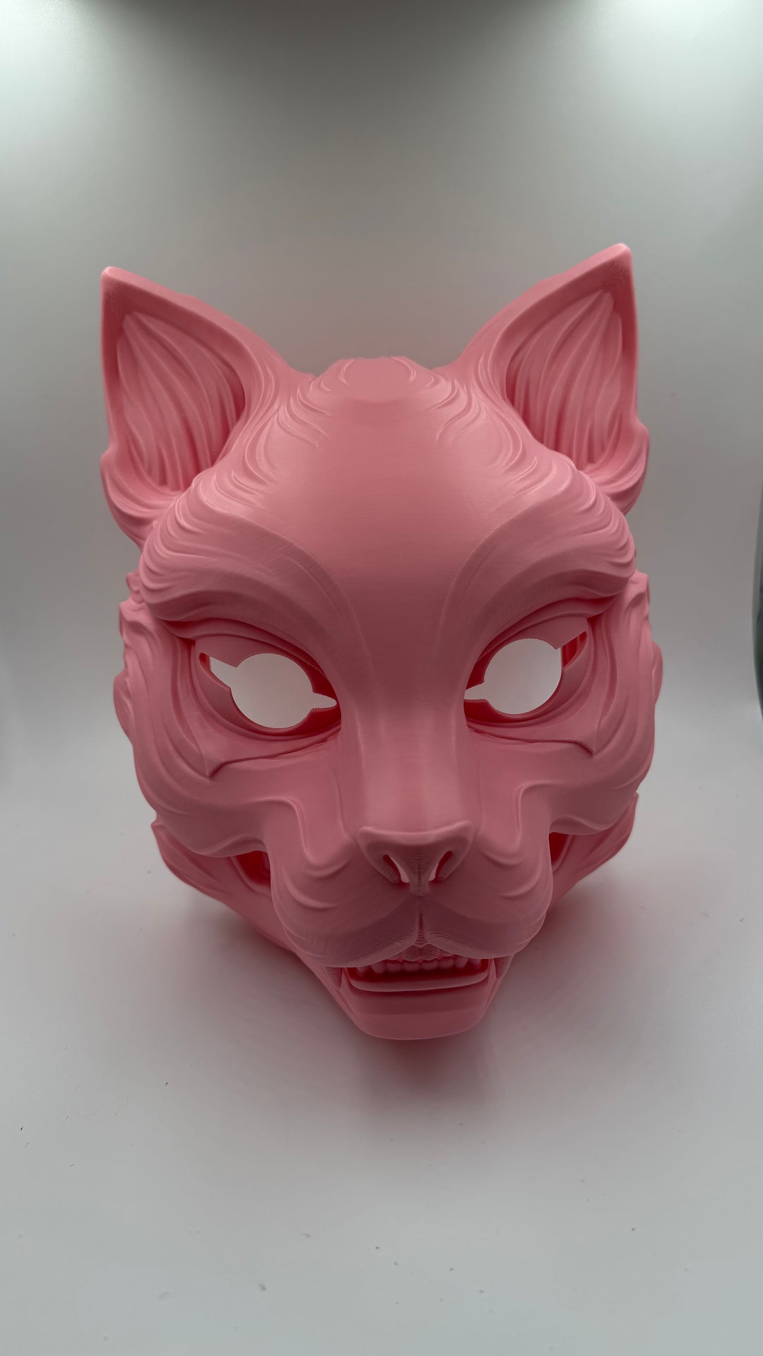 Kitsune Fox Mask with Moving Jaw | Japanese Yokai Cosplay Mask | Articulated Jaw Anime Mask