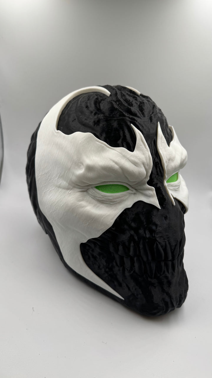 Spawn Inspired Cosplay Helmet – Modular Design with Glow-in-the-Dark Eyes