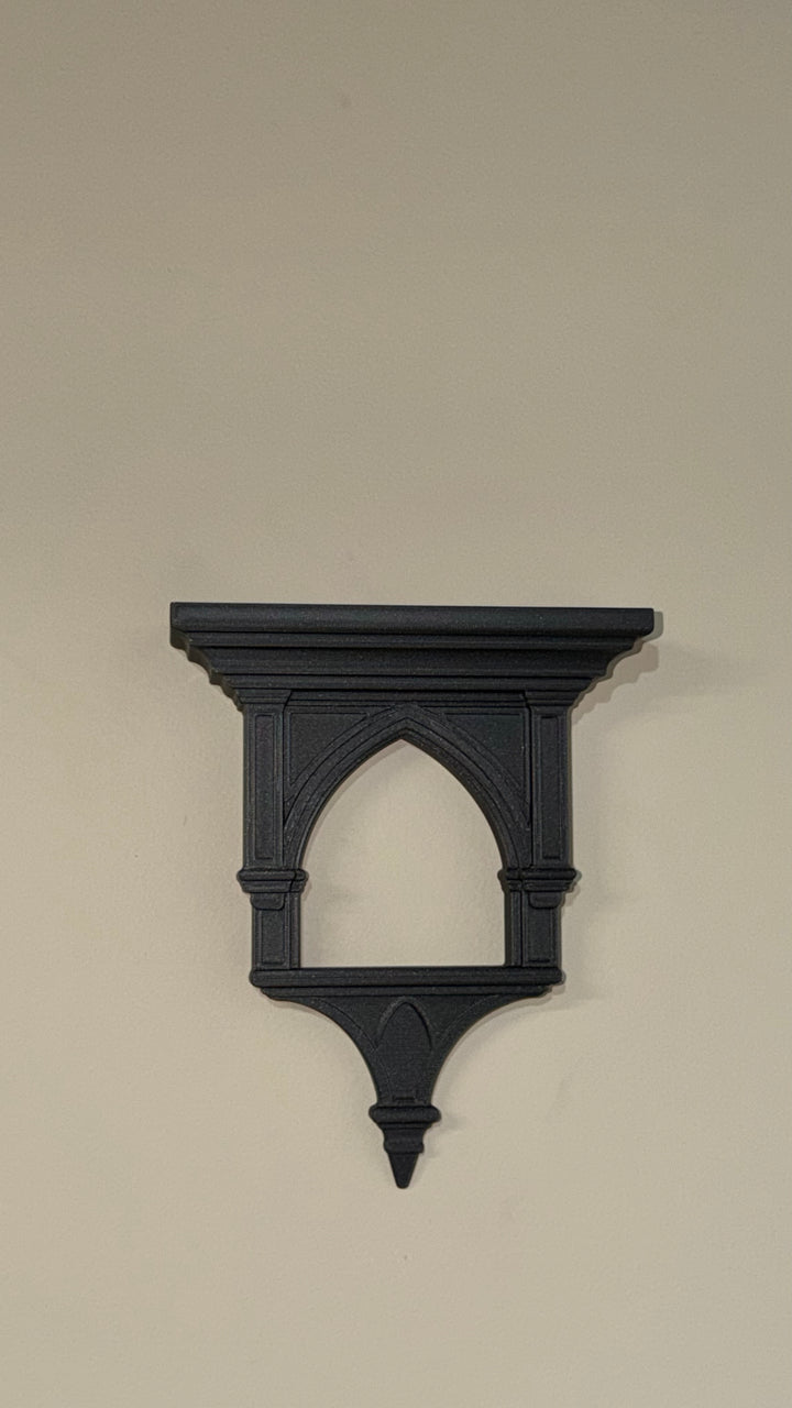 Gothic Cathedral Open Sconce Small Shelf Wall Art