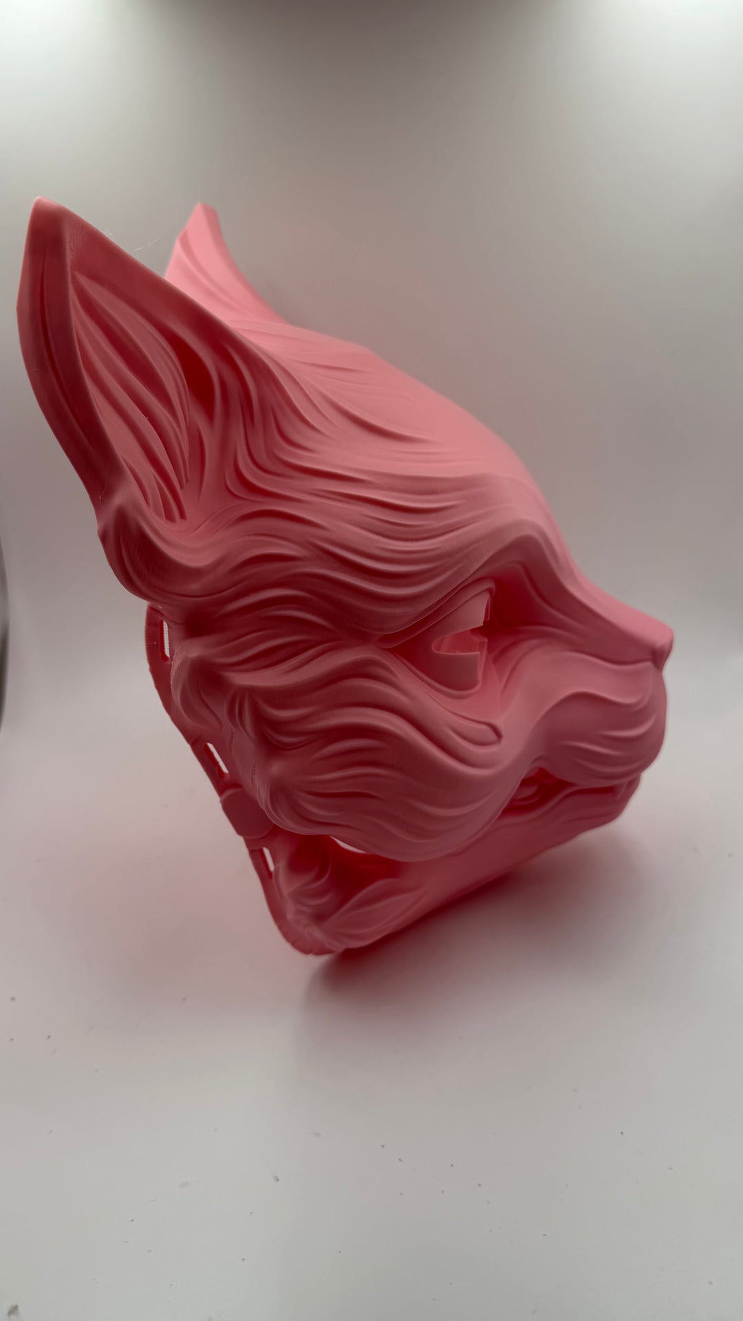 Kitsune Fox Mask with Moving Jaw | Japanese Yokai Cosplay Mask | Articulated Jaw Anime Mask
