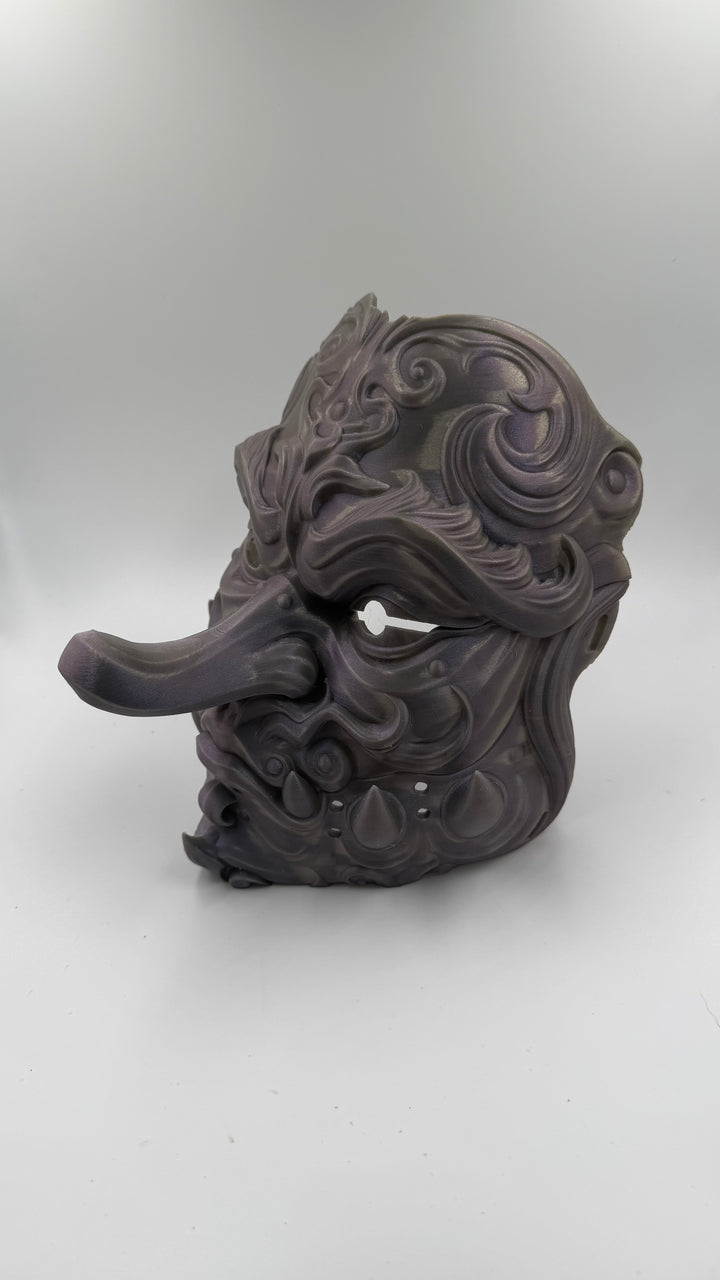 Tengu Mask Japanese | Long Nose Yokai Demon Cosplay Mask | Samurai Japanese Mask