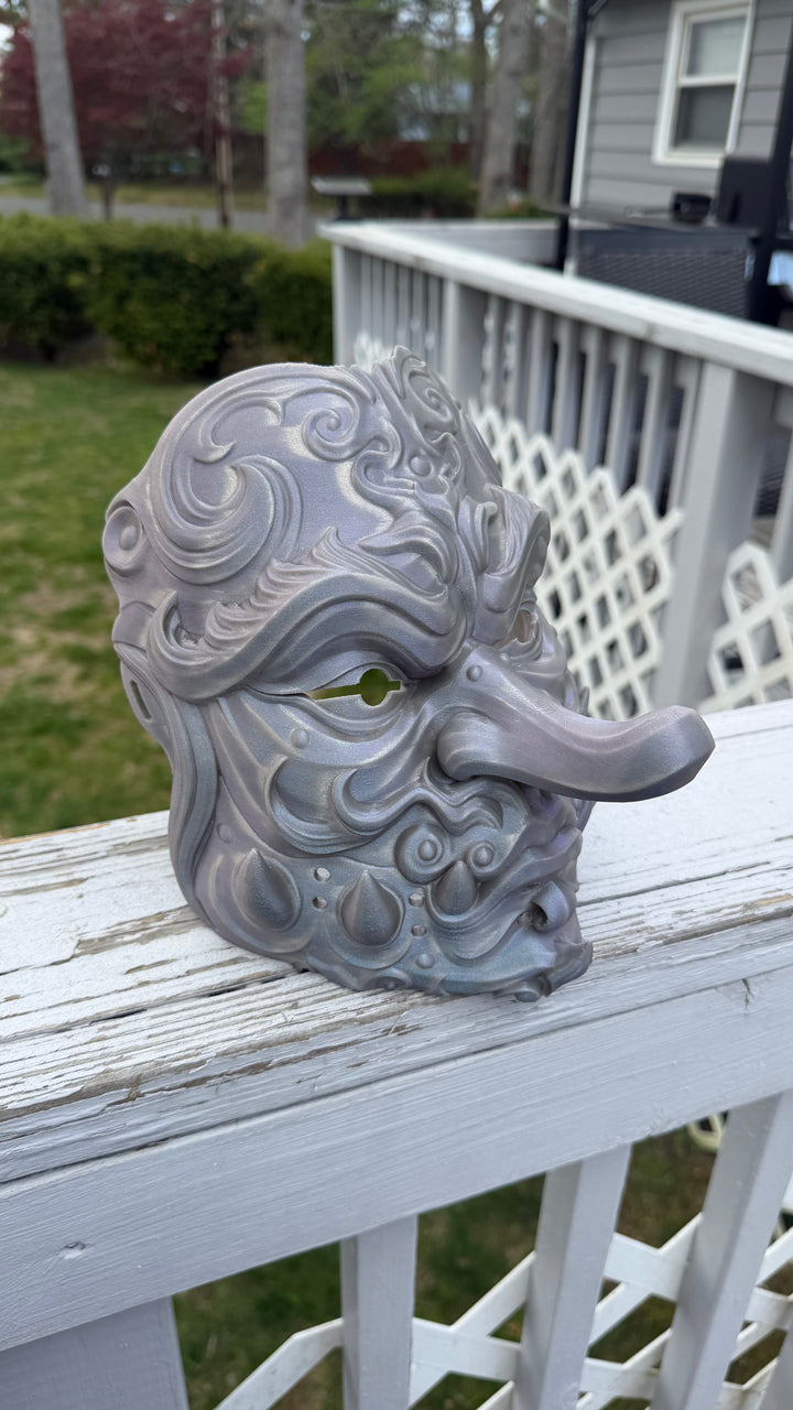 Tengu Mask Japanese | Long Nose Yokai Demon Cosplay Mask | Samurai Japanese Mask