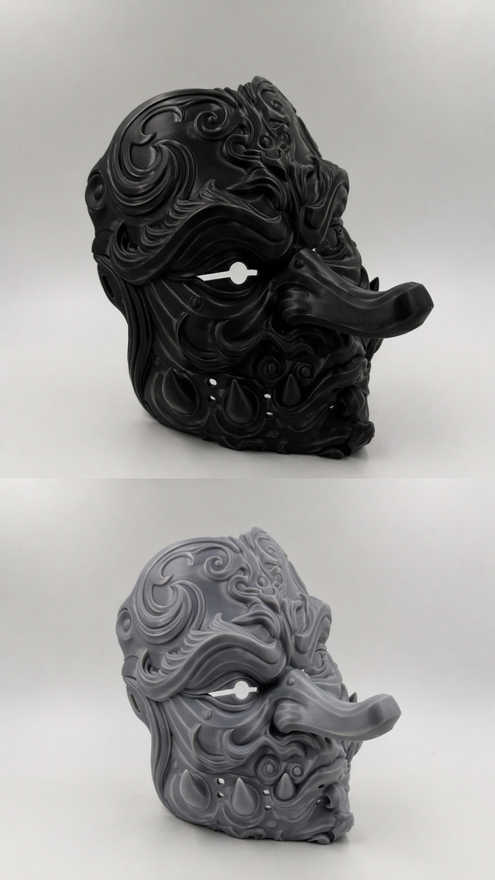 Tengu Mask Japanese | Long Nose Yokai Demon Cosplay Mask | Samurai Japanese Mask