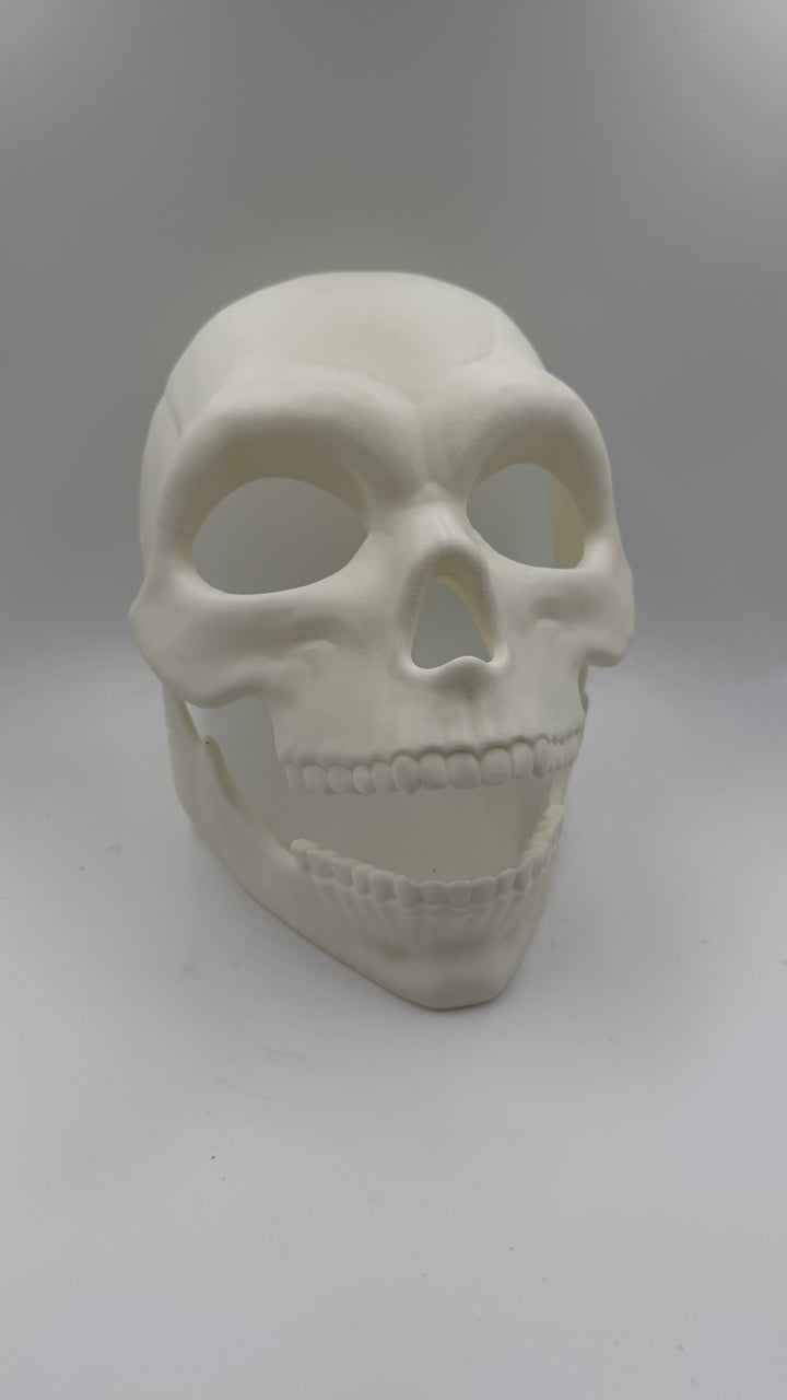 Human Skull Mask with Moving Jaw | Realistic Skeleton Cosplay Mask | Gothic Horror Skull Helmet
