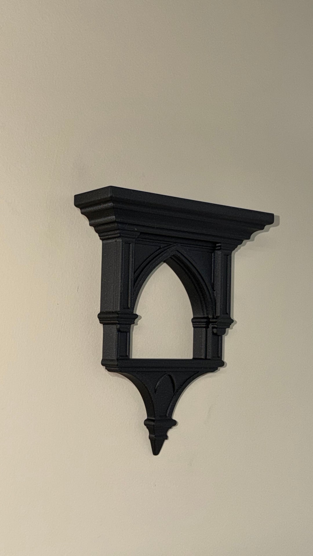 Gothic Cathedral Open Sconce Small Shelf Wall Art