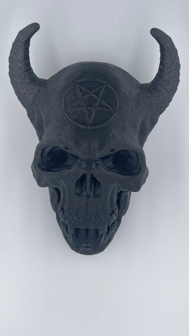 Devil Demon Skull Wall Hang Prop - Gothic Home Decor Wall Display Piece