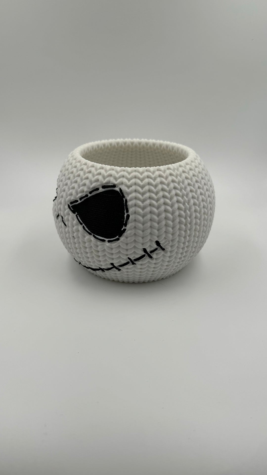 Jack Skellington Knitted Bowl