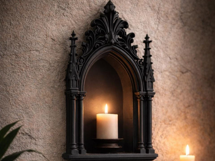Victorian Gothic Cathedral Wall Altar Niche
