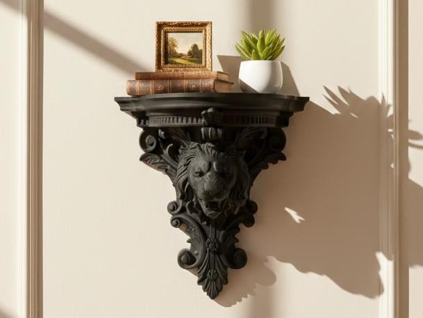 Lion Shelf Majestic Strength Gothic Sconce Leo Art