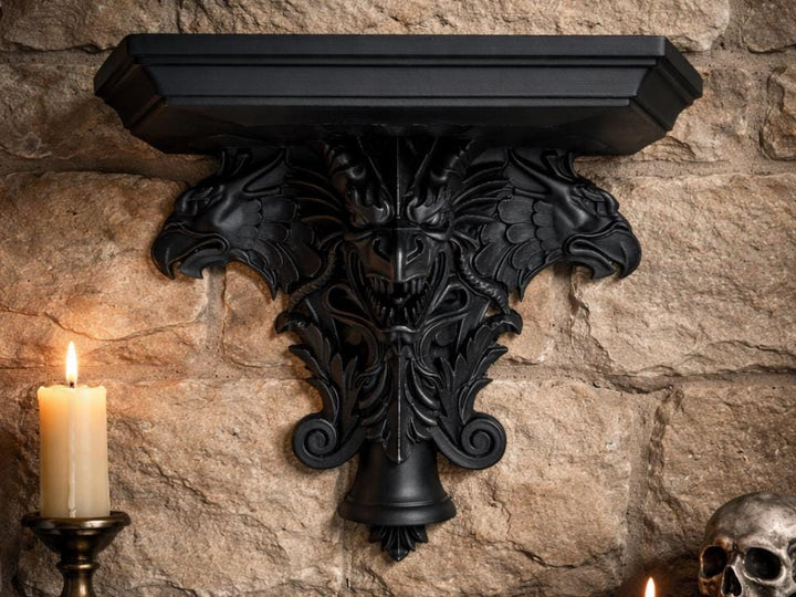 Guardian Hydra Dragon Wall Shelf Altar