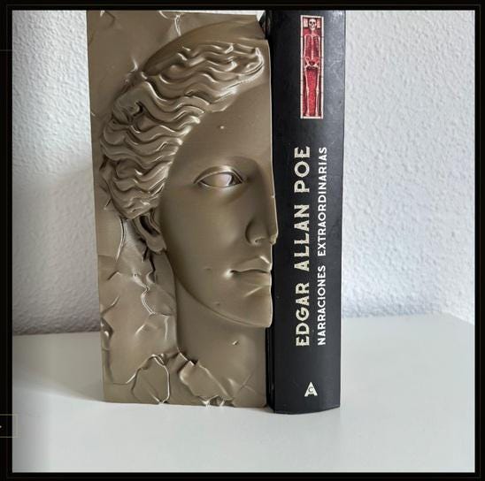 Venus Statue Bookend | Classical Greek Goddess Sculpture | Neoclassical Home Decor | Book Holder | Office Library Aesthetic Decor Gift