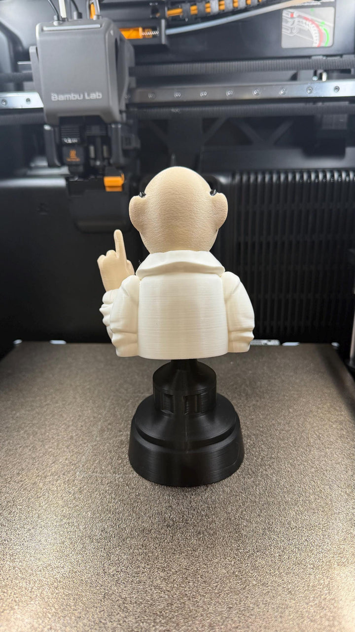 Colorful Whimsical 3D Printed Bunsen Character from The Muppets - A Fun Addition to Your Collection!