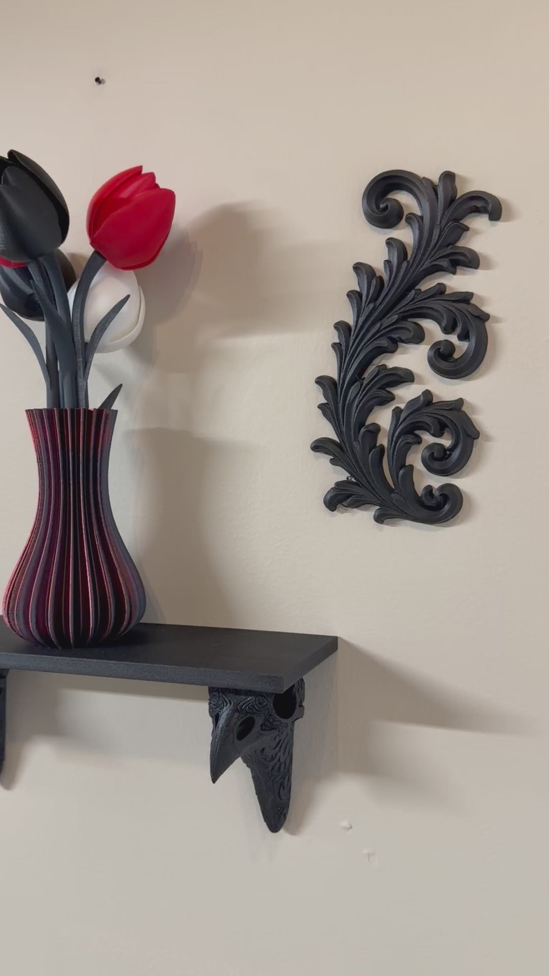 Raven Skull Wall Shelf Alchemy Deco